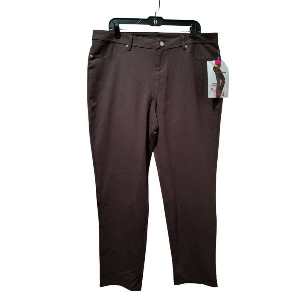 Women with Control Jeggings XL Brown Stretch Pants Jeans 38x30